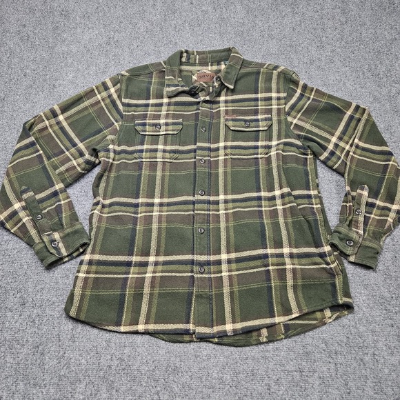 Orvis Other - Orvis‎ Flannel Shirt Mens XL Green Plaid Cotton Button Down Outdoor Casual L/S